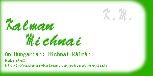 kalman michnai business card