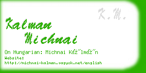 kalman michnai business card